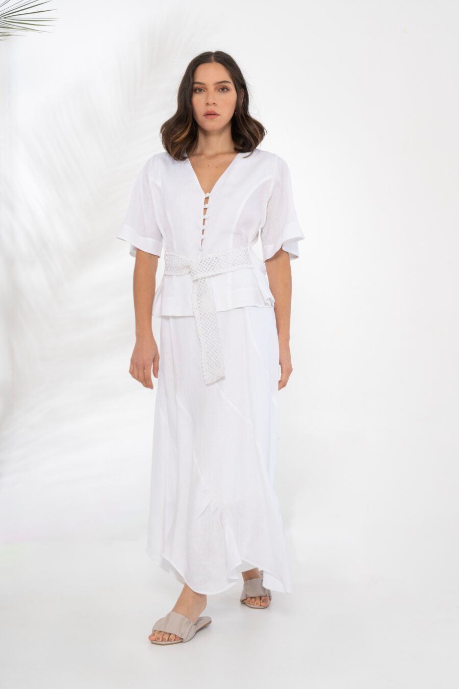 Florencia Blouse with Textured Belt.